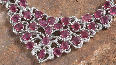 Red roses in ruby color.