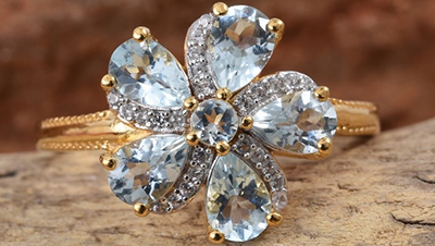 Aquamarine Ring.